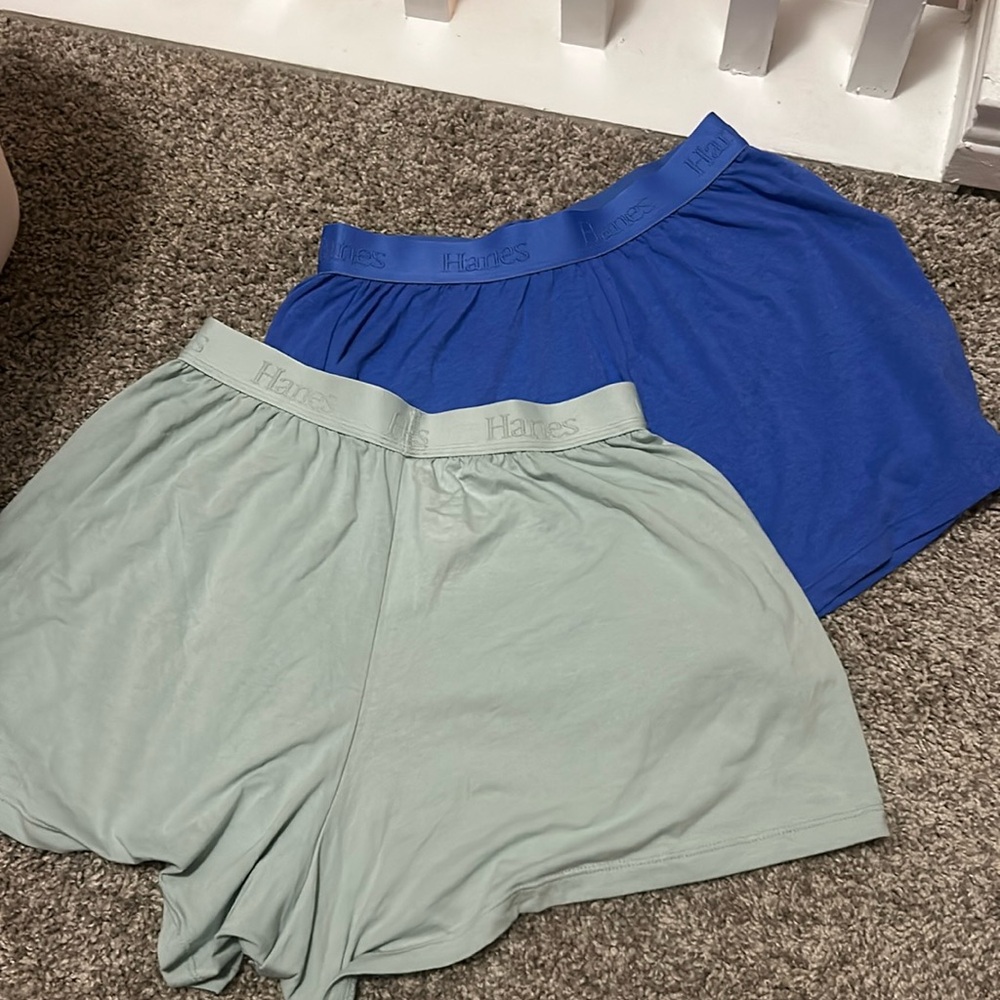 Two pairs of Hanes sleep shorts